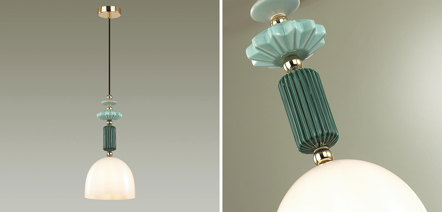 Подвесной светильник Iris hanging lamp green Подвесной светильник Iris hanging lamp green - Loft-Concept в Москве