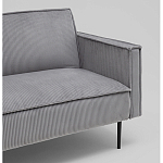 Диван современный вельветовый прямой Worcester Серый варинант исполнения - 3 | Loft Concept в Москве