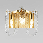 Бра с металлическим основанием золотого цвета и хрустальными подвесками Textured Glass варинант исполнения - 2 | Loft Concept в Москве