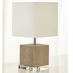 Настольная лампа деревянная с белым абажуром Wooden Table Lamp варинант исполнения - 1 | Loft Concept в Москве