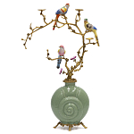 Фарфоровый подсвечник с бронзовым декором Eden Garden варинант исполнения - 1 | Loft Concept в Москве