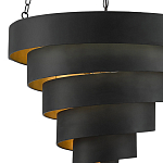 Подвесной светильник в форме спирали черный с золотой внутренней отделкой Warm Glow варинант исполнения - 1 | Loft Concept в Москве