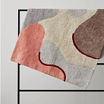 Ковер из хлопка с абстрактным принтом бежевого цвета Elysian Flow Blush варинант исполнения - 6 | Loft Concept в Москве
