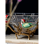 Чаша квадратная из прозрачного стекла с фигурками разноцветных птиц Eden Garden варинант исполнения - 3 | Loft Concept в Москве