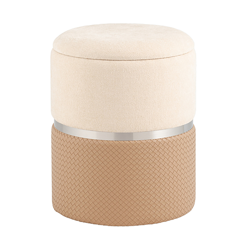 Пуф Mauldine с ящиком бежевый с экокожей Бежевый Молочный в Москве | Loft Concept 