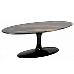 Стол журнальный овальный с столешницей из искусственного мрамора Alonso Gloss варинант исполнения - 2 | Loft Concept в Москве