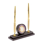 Часы настольные с двумя ручками из натурального камня Stone Clock варинант исполнения - 2 | Loft Concept в Москве