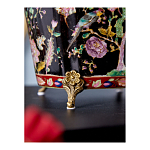 Кашпо из фарфора черная с цветочной росписью и бронзовой стрекозой Spring Garden варинант исполнения - 6 | Loft Concept в Москве