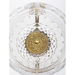 Чаша из рельефного стекла прозрачного цвета на бронзовой подставке Eden Garden варинант исполнения - 4 | Loft Concept в Москве