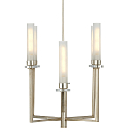 Люстра с 6-ю белыми матовыми плафонами из стекла в форме цилиндра Longitude варинант исполнения - 4 | Loft Concept в Москве