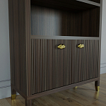 Книжный Стеллаж Elsa Dreams Walnut с задней стенкой варинант исполнения - 2 | Loft Concept в Москве