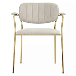 Стул Singer Chair с подлокотниками серый на золотистых ножках варинант исполнения - 1 | Loft Concept в Москве