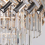 Люстра многоярусная с переплетенными металлическими элементами черного и золотого цвета и прозрачными хрустальными подвесками Empire Chandelier Crystal варинант исполнения - 4 | Loft Concept в Москве