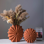 Ваза керамическая в виде круглой терракотовой морской раковины Galapagos варинант исполнения - 2 | Loft Concept в Москве