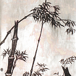 Обои ручная роспись Bamboo Quicksilver on Tarnished Silver gilded paper варинант исполнения - 1 | Loft Concept в Москве