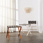 Настенный светильник с подвесками из деревянных бусин молочного цвета Wooden Beads Wall Lamp варинант исполнения - 2 | Loft Concept в Москве