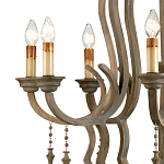 Люстра деревянная с подвесками Gray Curved Profile варинант исполнения - 1 | Loft Concept в Москве