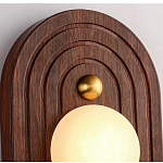 Настенный светильник с деревянным резным основанием Wood Wall Lamp варинант исполнения - 1 | Loft Concept в Москве