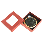 Зеркало карманное двухстороннее круглое из натурального камня Серафинит в подарочной упаковке Gold Stone Mirrors варинант исполнения - 3 | Loft Concept в Москве