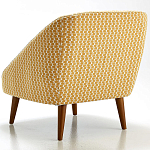 Кресло желтое с принтом Pauley Yellow Armchair варинант исполнения - 2 | Loft Concept в Москве
