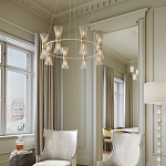 Люстра круглая с фактурными абажурами из тонких металлических палочек Wild Thorns варинант исполнения - 3 | Loft Concept в Москве