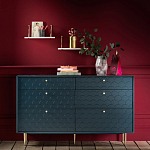 Комод с 6 выдвижными ящиками Scale Ornament Blue Chest of Drawers варинант исполнения - 6 | Loft Concept в Москве