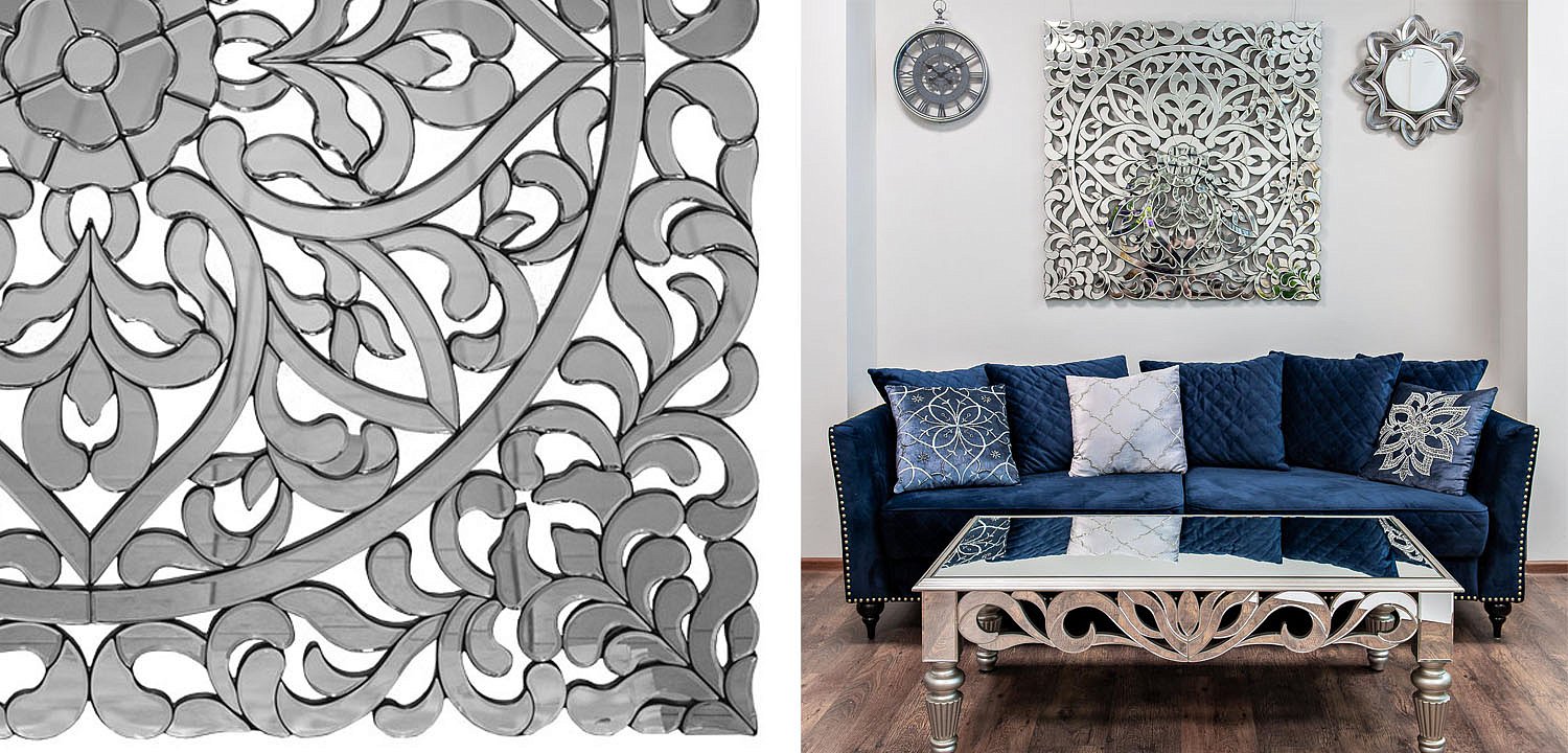 Зеркальное панно Openwork Mirror Square - Loft-Concept в Москве