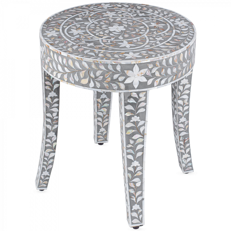  MOTHER OF PERAL INLAY STOOL  ivory (   )    | Loft Concept 
