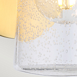 Бра цвета латунь с прозрачным цилиндрическим плафоном из пузырчатого стекла Kichler варинант исполнения - 5 | Loft Concept в Москве