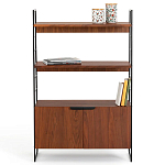 Стеллаж из стали и орехового дерева Derek Wood Rack варинант исполнения - 2 | Loft Concept в Москве