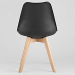 Стул с основой из пластика и мягким сиденьем Arvika Black варинант исполнения - 4 | Loft Concept в Москве