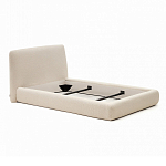 Кровать со съемным бежевым чехлом из ткани букле White Boucle Collection варинант исполнения - 2 | Loft Concept в Москве