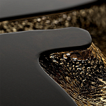 Дизайнерский журнальный стол круглый с декоративным расколом в центре стола Flaming варинант исполнения - 1 | Loft Concept в Москве