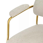 Стул Singer Chair с подлокотниками серый на золотистых ножках варинант исполнения - 6 | Loft Concept в Москве