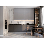 Серый кухонный гарнитур с фасадом под светлый дуб Ferrand Kitchen Set варинант исполнения - 3 | Loft Concept в Москве