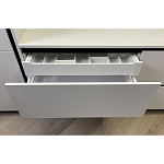 Угловой кухонный гарнитур Жемчужный белый Серый Clarke Kitchen Set White Grey варинант исполнения - 9 | Loft Concept в Москве