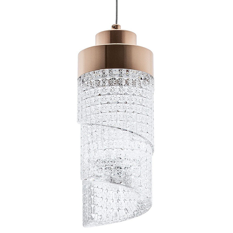        Spiral Acrylic Gold Hanging Lamp      | Loft Concept 