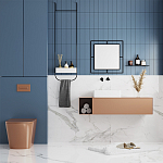 Настенное зеркало квадратной формы в черной металлической раме CORNER MIRROR BLACK варинант исполнения - 3 | Loft Concept в Москве