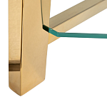 Стеллаж золото с прозрачными стеклянными полками Safekeeping варинант исполнения - 3 | Loft Concept в Москве