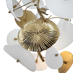 Подвесной светильник с белыми и золотистыми цветами Dahlia Flowers Lamp варинант исполнения - 4 | Loft Concept в Москве