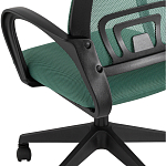 Офисное кресло с основанием из черного пластика Desk chairs Green варинант исполнения - 7 | Loft Concept в Москве