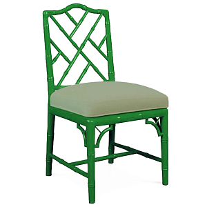 White Chippendale Chair Green