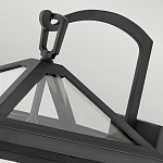 Настенный фонарь черного цвета с прозрачным стеклянным плафоном трапециевидной формы Hinkley варинант исполнения - 2 | Loft Concept в Москве