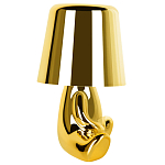 Настольная лампа фигурная золотого цвета с гладким абажуром Высота 16 см Sophia варинант исполнения - 6 | Loft Concept в Москве