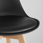 Стул с основой из пластика и мягким сиденьем Arvika Black варинант исполнения - 7 | Loft Concept в Москве