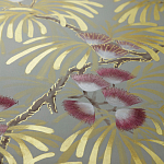 Обои ручная роспись Silk Tree Colourway SC-80 on Pale Grey dyed silk варинант исполнения - 2 | Loft Concept в Москве