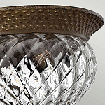 Потолочный светильник с чашеобразным плафоном из толстого волнообразного стекла и широким узорчатым основанием Hinkley варинант исполнения - 10 | Loft Concept в Москве