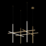 Люстра с 6-ю цилиндрическими плафонами на тонких тросах Trumpet tube варинант исполнения - 3 | Loft Concept в Москве