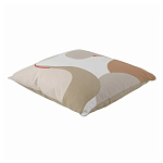 Подушка декоративная хлопковая бежевого цвета с абстрактным принтом Elysian Flow Sand варинант исполнения - 1 | Loft Concept в Москве