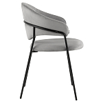 Серый стул с обивкой из искусственной замши Alexis варинант исполнения - 3 | Loft Concept в Москве